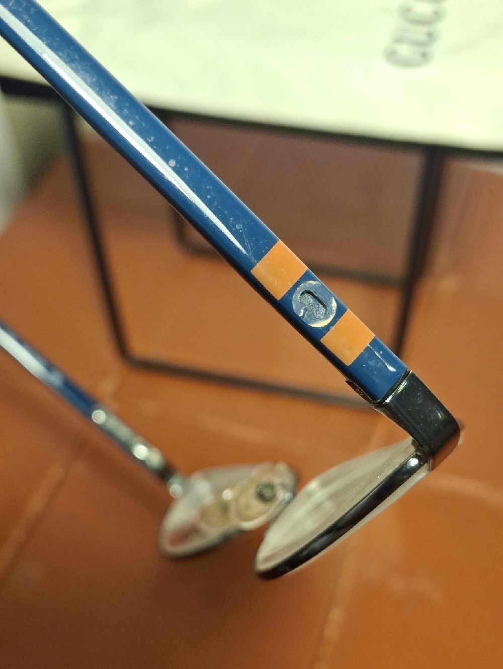 Gucci Blue and Tan Metal-Trim Eyewear - Picture 5 of 8